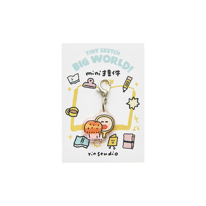 Mini TN Charm – Cute Kawaii Daily Life Acrylic Charm | RiN Studio Planner Bag Traveler's Notebook Keychain Accessory