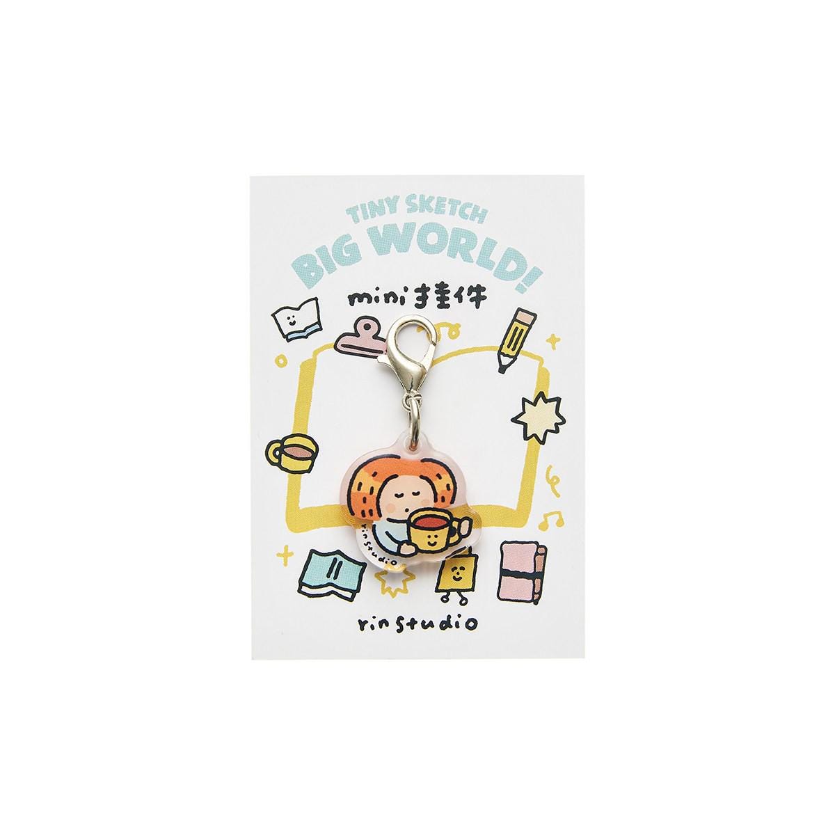 Mini TN Charm – Cute Kawaii Daily Life Acrylic Charm | RiN Studio Planner Bag Traveler's Notebook Keychain Accessory