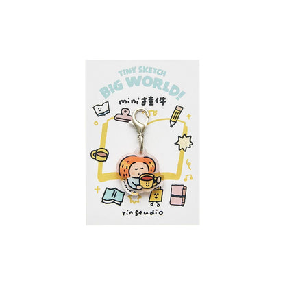 Mini TN Charm – Cute Kawaii Daily Life Acrylic Charm | RiN Studio Planner Bag Traveler's Notebook Keychain Accessory
