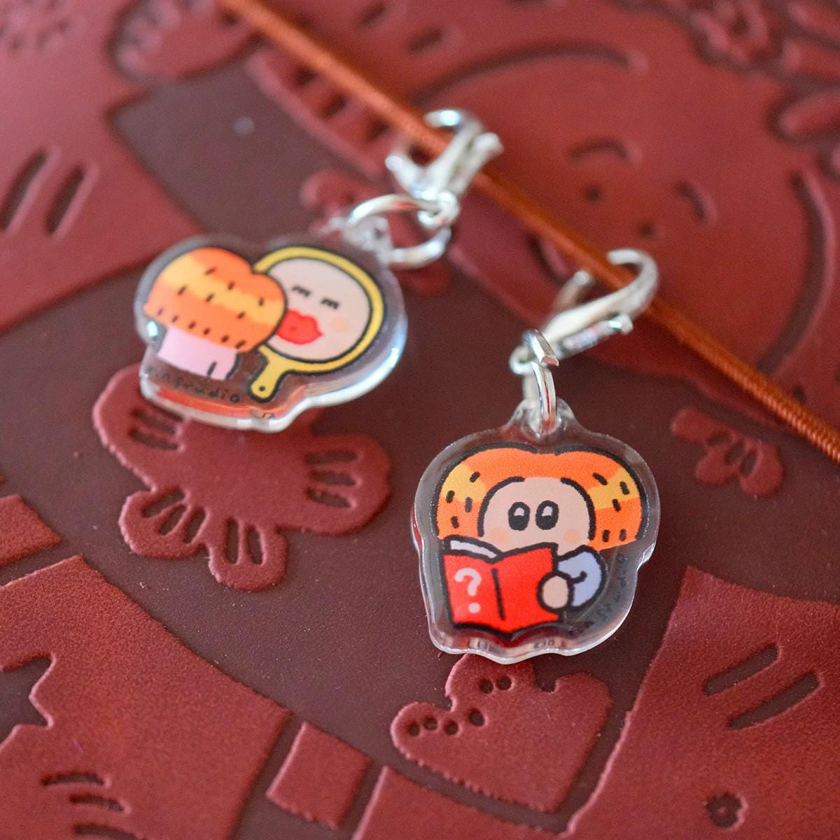 Mini TN Charm – Cute Kawaii Daily Life Acrylic Charm | RiN Studio Planner Bag Traveler's Notebook Keychain Accessory
