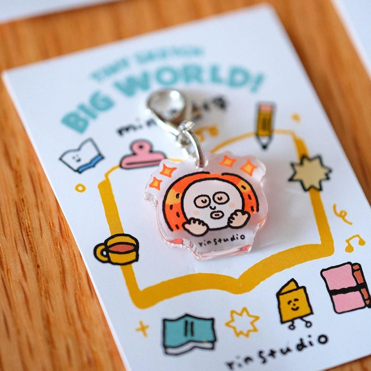 Mini TN Charm – Cute Kawaii Daily Life Acrylic Charm | RiN Studio Planner Bag Traveler's Notebook Keychain Accessory