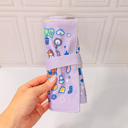 The Little Things Roll-Up Pencil Case – Cute Kawaii Pen Roll Pouch | RiN Studio