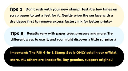 Mini 6 in 1 Stamps - What to Eat - Food - Portable Size