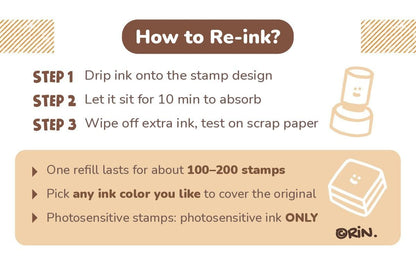 Mini 6 in 1 Stamps - What to Eat - Food - Portable Size