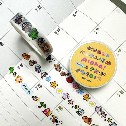 Aloha Hawaii mini Washi Tape - summer & beach vibe RiN! Studio
