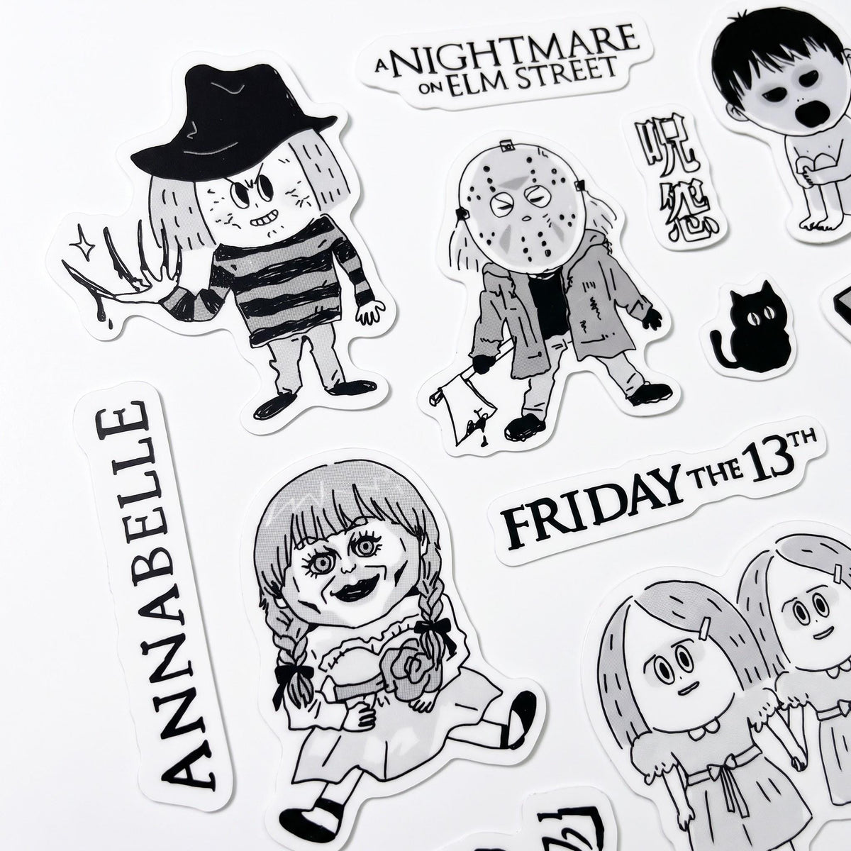 Scary Movie Sticker Sheet – Halloween Horror Stickers | RiN Studio Spooky Movie Journal Planner PVC Stickers