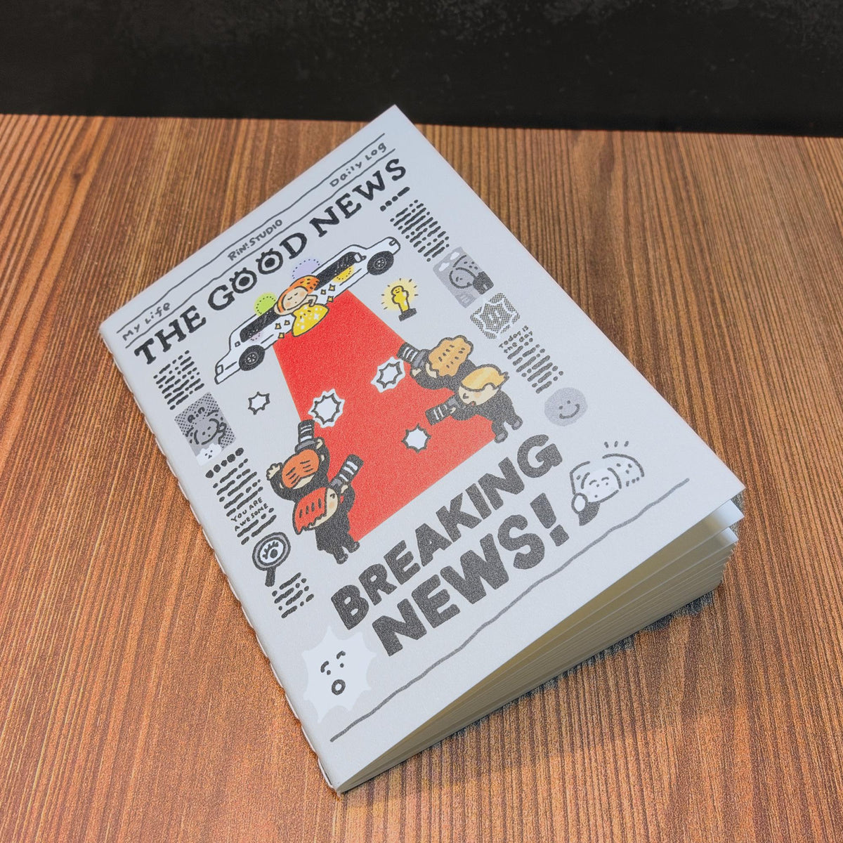 Breaking News Passport Notebook Insert – "The Good News" Blank TN Insert | 64 Pages Traveler's Notebook Refill | RiN Studio