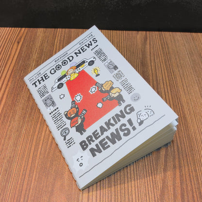Breaking News Passport Notebook Insert – "The Good News" Blank TN Insert | 64 Pages Traveler's Notebook Refill | RiN Studio