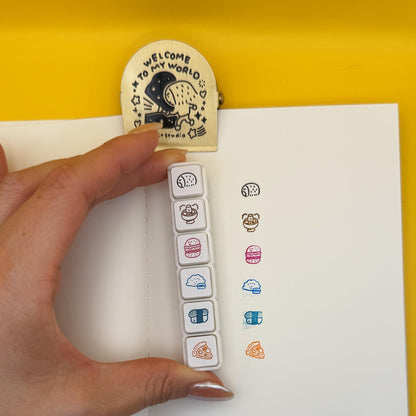 Mini 6 in 1 Stamps - What to Eat - Food - Portable Size