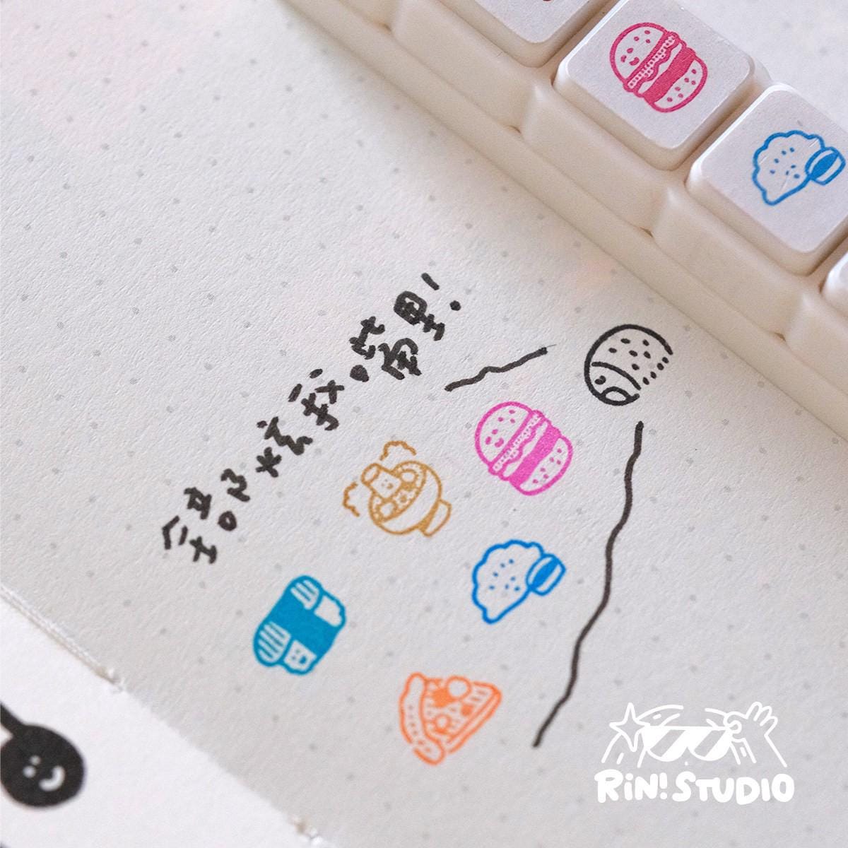 Mini 6 in 1 Stamps - What to Eat - Food - Portable Size